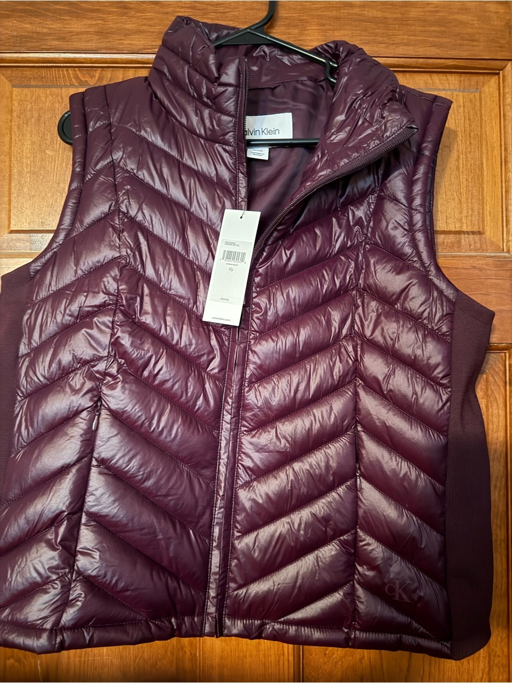 Calvin Klein Plum Quilted Puffer Jacket